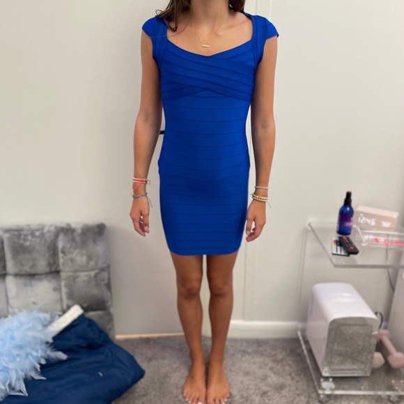 Katie J Royal Blue Bandage Dress - Picture 1 of 3